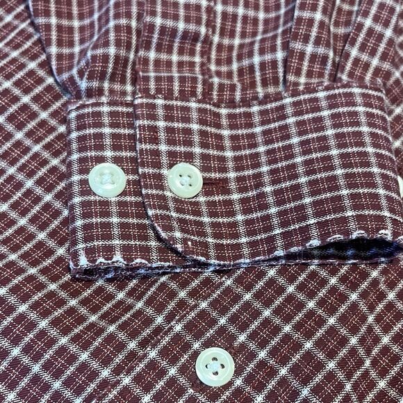LL Bean Shirt Men’s Size Medium Plaid Check Button Up Short Sleeve Wrinkle Free - Picture 3 of 8